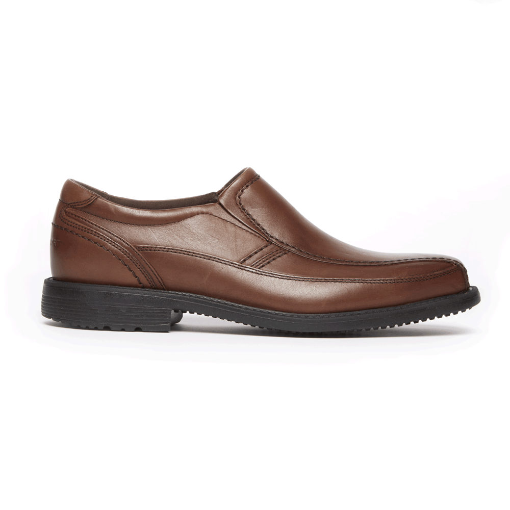 Rockport Slip-On For Mens Brown - Style Leader 2 Bike Toe - WC8601547